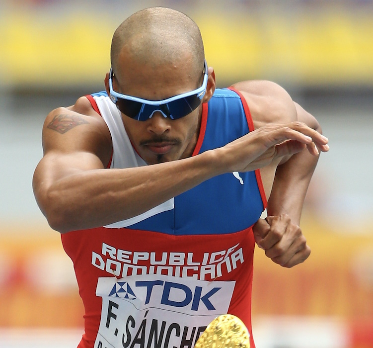 Félix Sánchez during a race