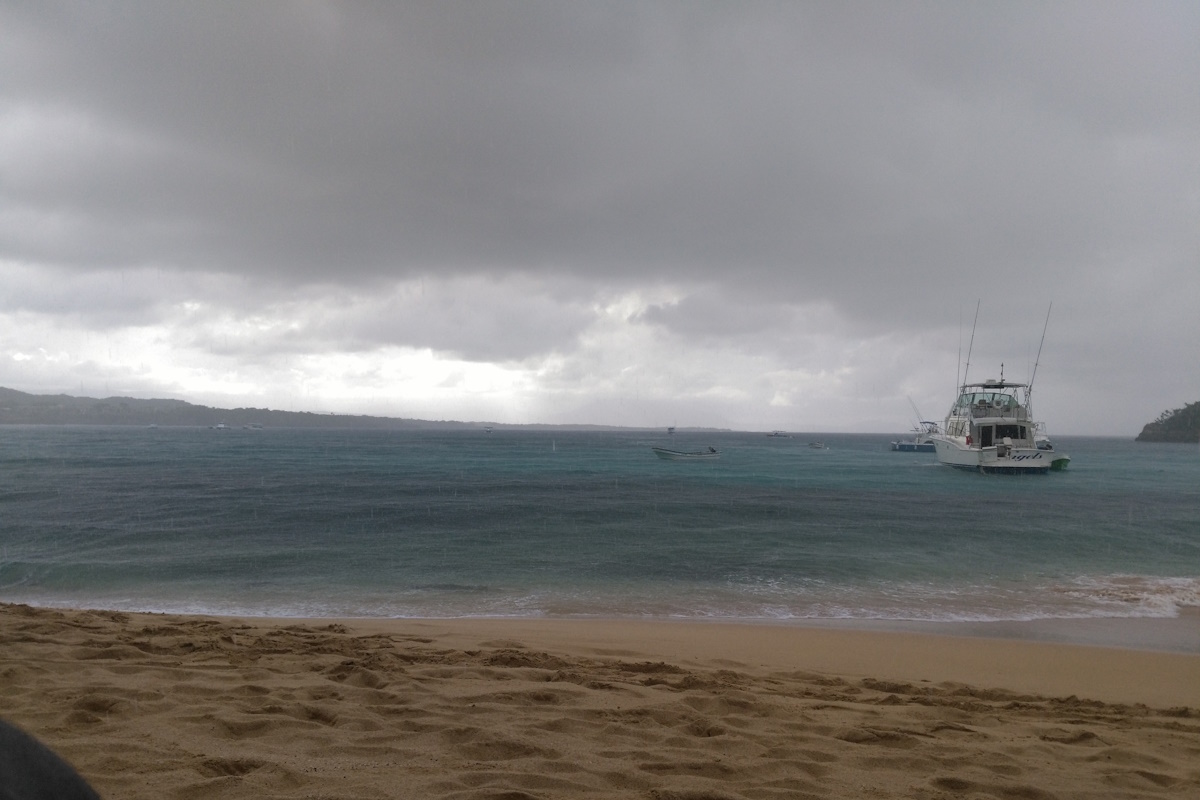 Sosua Beach with crystal clear water and white sand