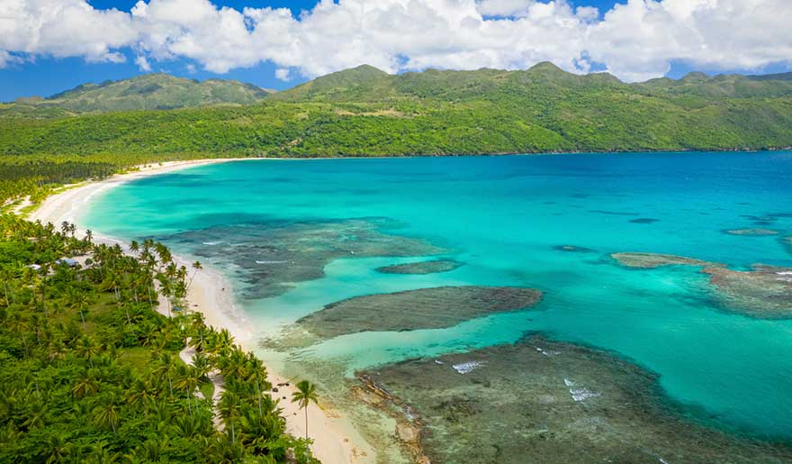 Playa Rincon with its long stretch of golden sand and clear blue water