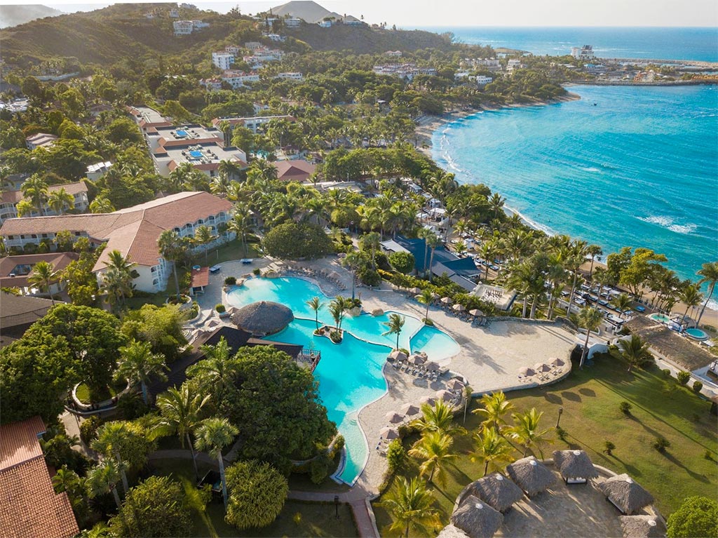 Puerto Plata beach and mountain view