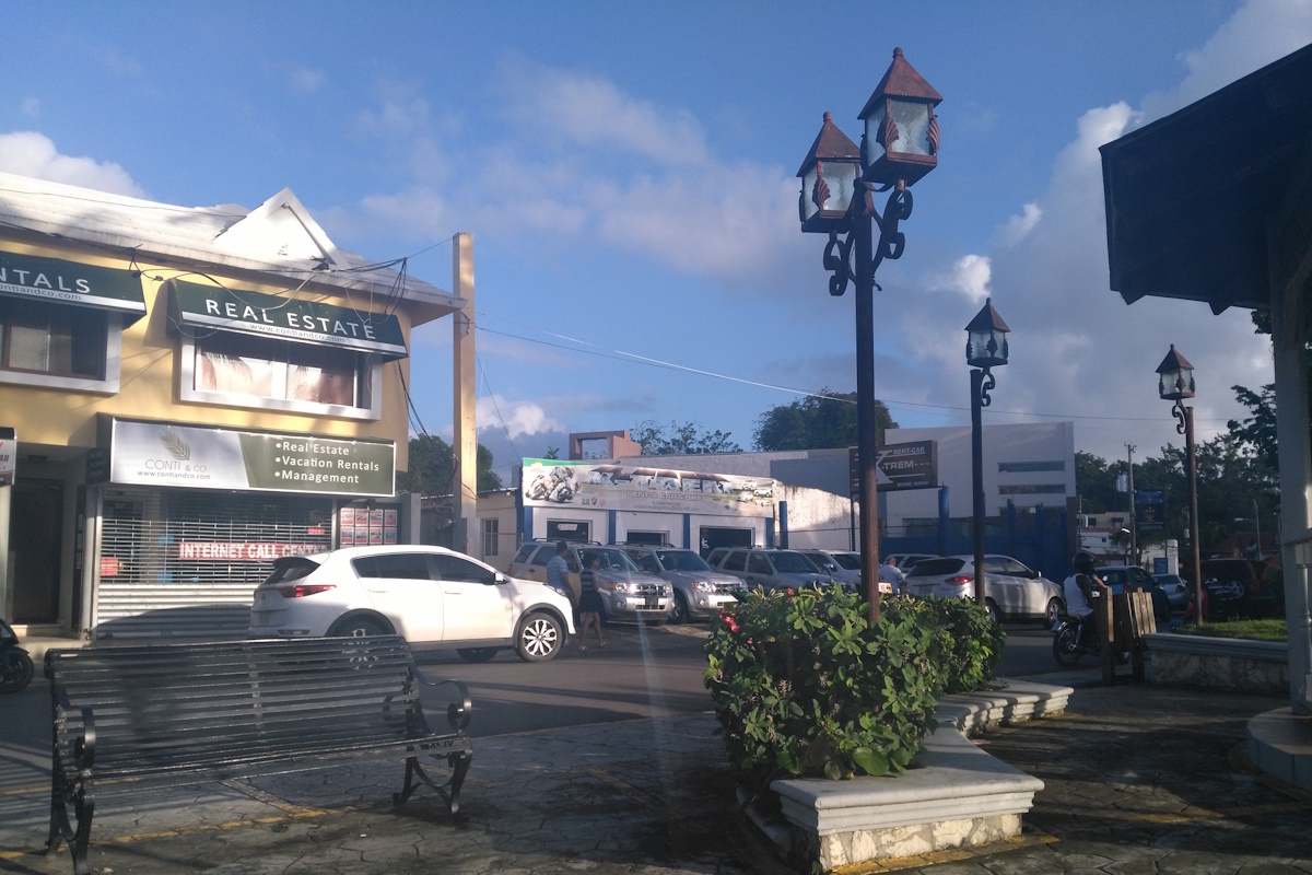 Colorful buildings in Sosua town center