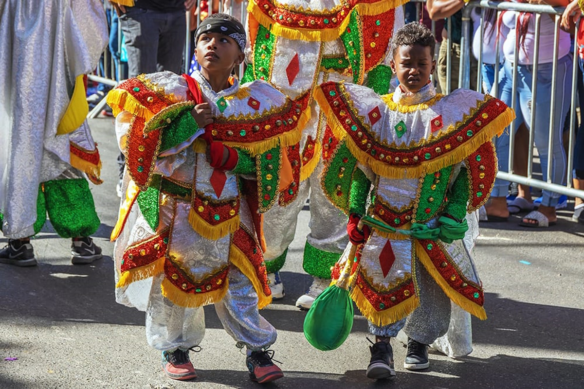 Colorful masks and costumes of the Dominican Carnival